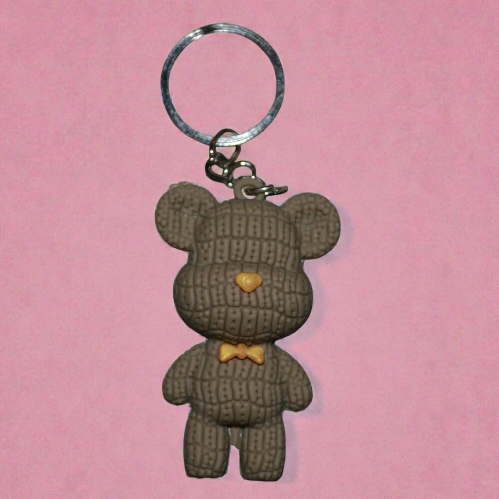 ❤️Bear keychain bundle deal 2 for $5! Cute Small Brown Bear Keychain Charm